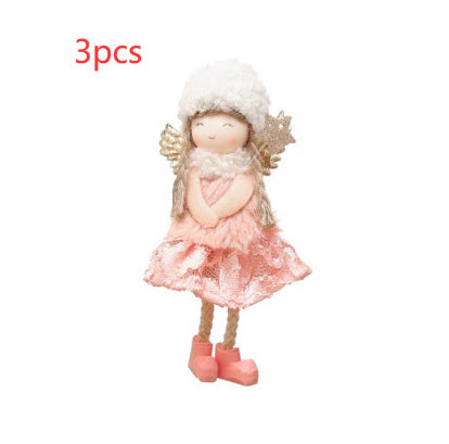 Christmas Lace Angel Doll Christmas Tree Small Pendant Lift Snowflake Girl Christmas Show Window Decorations Accessories Christmas Lace Angel Doll Christmas Tree Small Pendant Lift Snowflake Girl Christmas Show Window Decorations Accessories
